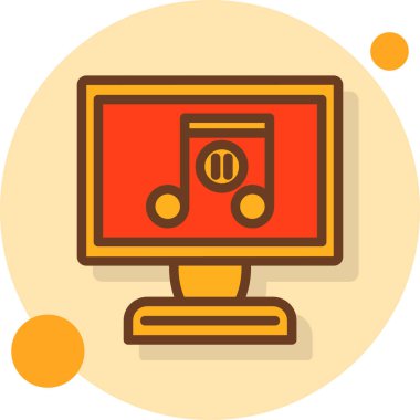 Müzik simgesi vektör illüstrasyonu