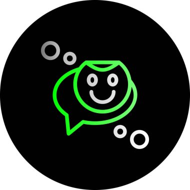 sohbet ileti simgesi ile konuşma balonu, basit vektör illüstrasyonu