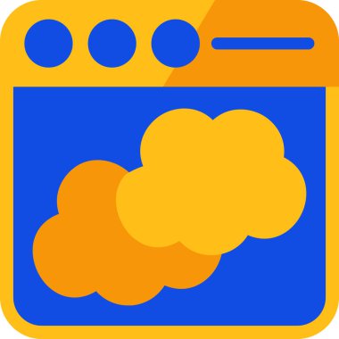 Bulut. Web simgesi basit illüstrasyon