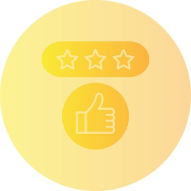 Reyting. Web simgesi basit illüstrasyon