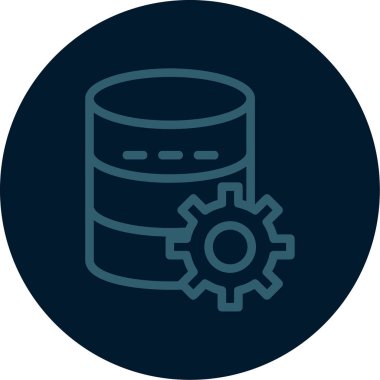 veri veritabanı vektör çizgisi simgesi, simge, web sitesi veya ağ kullanılabilir