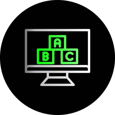 Bilgisayar modern simgesinin vektör illüstrasyonu