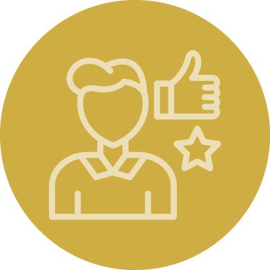 Bir yıldız simgesinin vektör illüstrasyonu