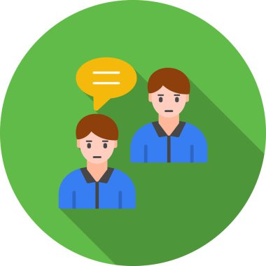 İki adam vektör illüstrasyonundan konuşuyor