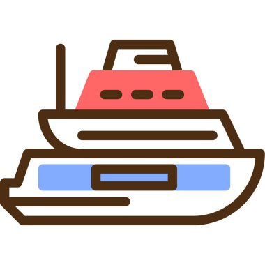 tekne ikonu vektör illüstrasyonu