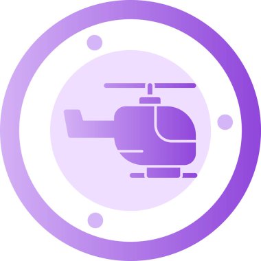 Bir helikopter simgesinin vektör illüstrasyonu