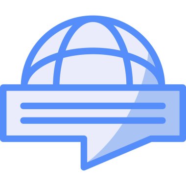 İleti balonu simgesi. İnce çizgi tasarımı. vektör illüstrasyonu