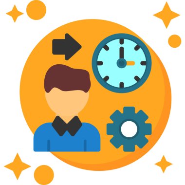 Düz biçimli zaman yönetimi simgesi