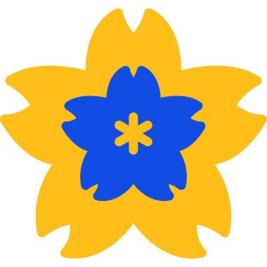 Bir çiçeğin vektör illüstrasyonu