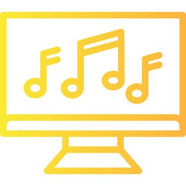 Müzik. Web simgesi basit illüstrasyon