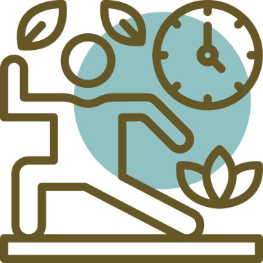 Saatli bir kadının vektör çizimi