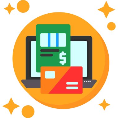 bankacılık kredi kartı simgesi düz stil