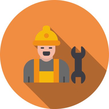 işçi insan avatar simgesi. vektör çizimi tasarımı