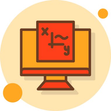 Bilgisayar. Web simgesi basit illüstrasyon