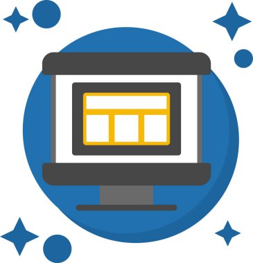 bilgisayar monitörü ve tablet vektör tasarımı grafiği