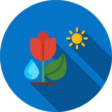 çiçek simgesi, vektör illüstrasyonu