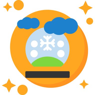 Kış. Web simgesi basit illüstrasyon