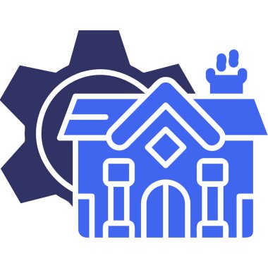 Bina. Web simgesi basit illüstrasyon