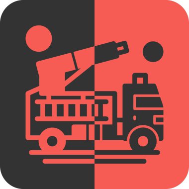 Vinçli kamyonun vektör simgesi