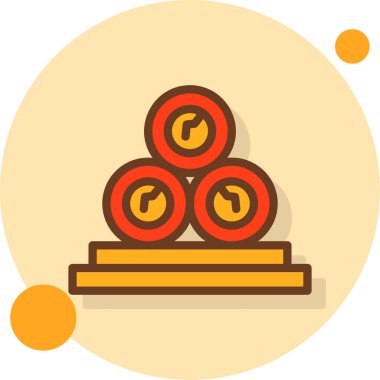 Çin feneri ikonu. Basit resimleme