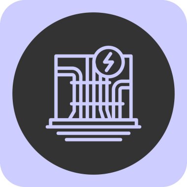 Elektrik simgesinin vektör illüstrasyonu