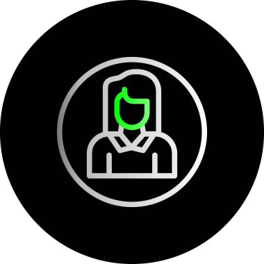 Bir kadın simgesinin vektör illüstrasyonu