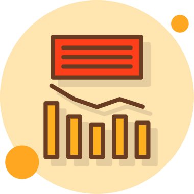 iş grafiği simgesi, vektör illüstrasyonu basit tasarım