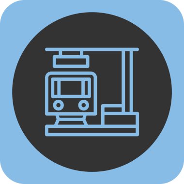 tren simgesi vektör illüstrasyonu