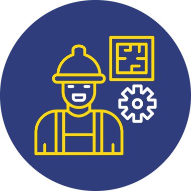 Moda tarzında izole edilmiş işçi simgesi