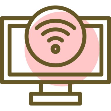 Kablosuz. Web simgesi basit tasarım