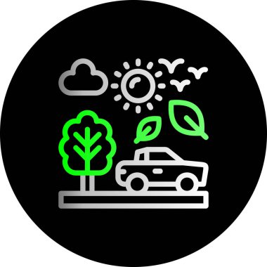 Eko simgesi, vektör illüstrasyonu