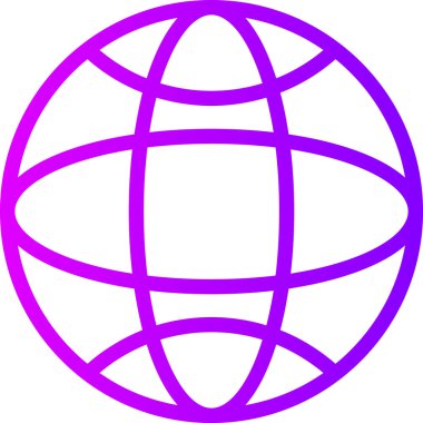 Küre. Web simgesi basit illüstrasyon