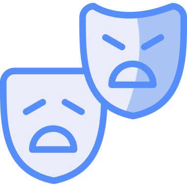 Maskeler. Web simgesi basit illüstrasyon