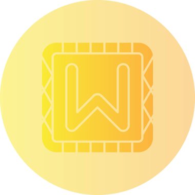 Tek bir harf simgesinin vektör illüstrasyonu