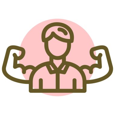 Dambılı adam. Web simgesi basit illüstrasyon