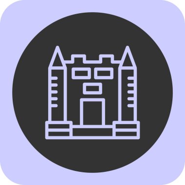 Bina. Web simgesi basit illüstrasyon