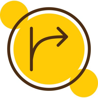 yön simgesi, vektör illüstrasyonu