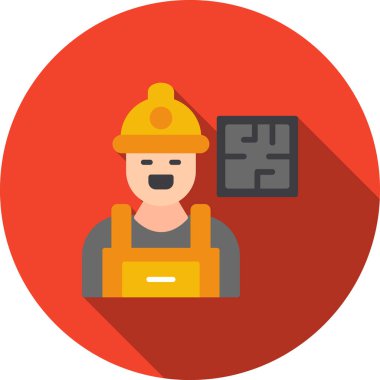 Yapı düz simgesi, vektör illüstrasyonu