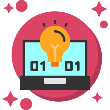 Çevrimiçi eğitim simgesi, vektör illüstrasyonu