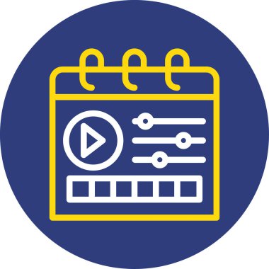 Takvim. Web simgesi basit illüstrasyon