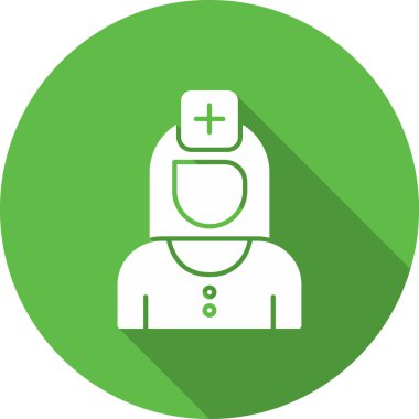 Hemşire simgesinin vektör illüstrasyonu