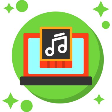 Müzik Online vektör simgesi