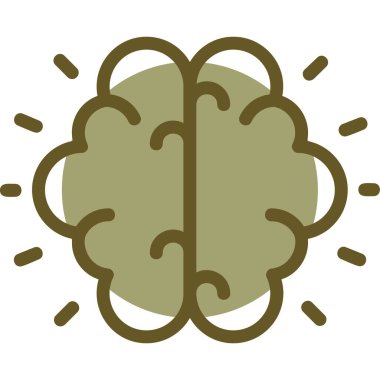 beyin ikonu vektör illüstrasyonu