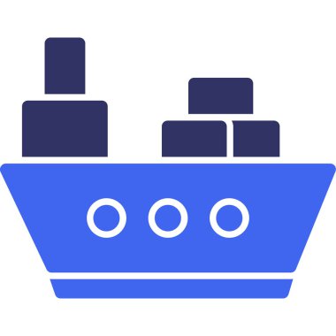 Gemi. Web simgesi basit illüstrasyon