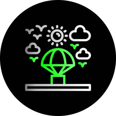 Vektör Küre Simgesi İllüstrasyonu