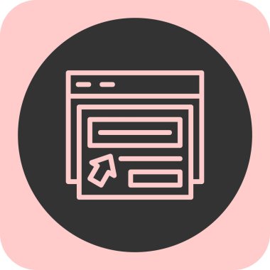 tarayıcı web sayfası ikon vektör illüstrasyonu