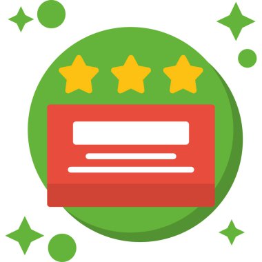 derecelendirme yıldızları düz dizayn ikonu