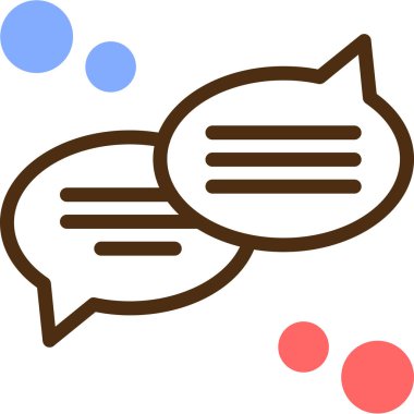 Konuş. Web simgesi basit illüstrasyon