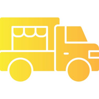 beyaz kamyon simgesi vektörü