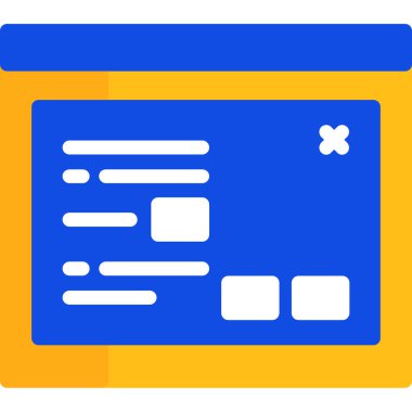 Düz biçimli web tasarım arayüzü simgesi